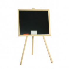 Tablita de lemn+suport, neagra, 84x49x6 cm foto