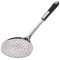 Lingură Perforată Bucătărie, Oțel Inoxidabil, M&acirc;ner Negru, Lungime 35cm