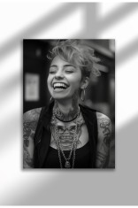 rebel_4|Vintage Photography Poster, Feminist Street Style, Black &amp; White Canvas, Rebel Muse 2025 | A4 (21 x 29.7 cm) - rebel_4