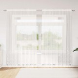 vidaXL Perdele cu perdele Floral Alb 200 x 240 cm Poliester