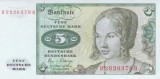 Bancnota Germania Federala 5 Marci 1980 - P30b UNC ( vezi descriere )