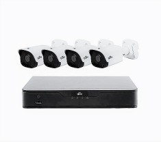Camere supraveghere de 2MP tip BULLET + NVR301-04B cu 4 canale - UNV foto