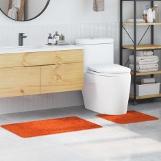 vidaXL Covoraș de baie 2 pcs Portocaliu 50 x 50 cm Polipropilenă