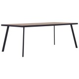 Cumpara ieftin Masă de bucătărie, natural și negru, 180x90x75 cm, MDF