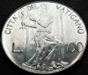 Moneda 100 LIRE - VATICAN, anul 1980 * cod 5041 A = Papa Ioan Paul II-lea, Europa