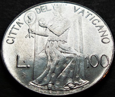 Moneda 100 LIRE - VATICAN, anul 1980 * cod 5041 A = Papa Ioan Paul II-lea foto