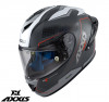 Casca integrala pentru scuter - motocicleta Axxis model Cobra Rage A2 gri lucios carbon &ndash; 100% carbon L (59/60cm)