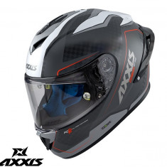 Casca integrala pentru scuter - motocicleta Axxis model Cobra Rage A2 gri lucios carbon – 100% carbon L (59/60cm)