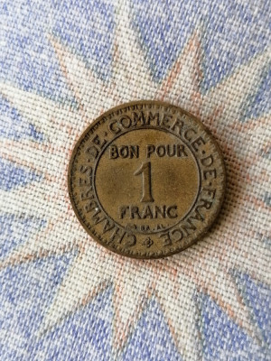Moneda FRANTA 1 FRANC 1923 foto
