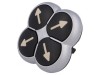 Comutator 4 poziții 22mm negru fără IP66 M22-D4-S-X7