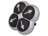 Comutator 4 poziții 22mm negru fără IP66 M22-D4-S-X7