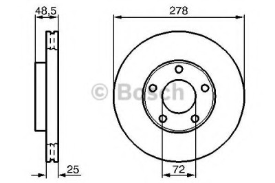 Disc frana MAZDA 3 (BK) (2003 - 2009) BOSCH 0 986 479 C68 foto