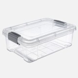 Cutie de depozitare din plastic transparent cu capac și m&acirc;nere, 1,5L, CMCLASS