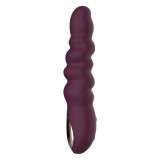 Vibrator DREAMTOYS Essentials Ribbed Power Vibe, cu 5 funcții de vibrație, 5 viteze, rezistent la apă IPX6, lungime 21.5 cm, mov