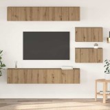 vidaXL Set dulap TV 6 pcs stejar artizanal 80 x 30 x 30 cm Mediu