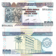 Burundi 500 Franci 2013 P-45c UNC