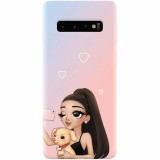Husa silicon pentru Samsung Galaxy S10, Selfie With Sweet Dog