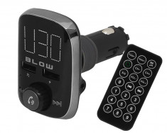 Modulator FM Auto MP3 Bluetooth Blow 12/24V, Afisaj LED, 2xUSB, Telecomanda, AUX, Functie Telefon foto