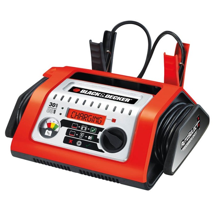 Redresor baterie auto Black & Decker 12V 30A incarcator automat cu display digital indicator incarcare Kft Auto Redresor baterie auto Black & Decker 12V 30A incarcator automat cu display digital indicator incarcare Kft Auto