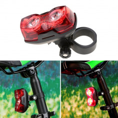 Stop pentru bicicleta, 2 LED-uri, 3 moduri iluminare, montare spate foto