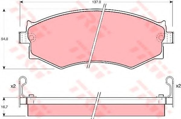 Set placute frana,frana disc NISSAN ALMERA II (N16) (2000 - 2016) TRW GDB1008