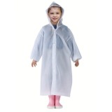 Pelerina de Ploaie, pentru Copii 100-145 cm, din EVA, Impermeabila, Inchidere cu Capse, Alb