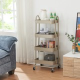 Carucior 4 cosuri servire la masa Pyh&auml;nt&auml; 103,5x46x35cm otel camel [en.casa] HausGarden Leisure