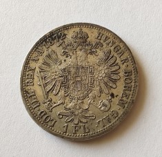 Austria - 1 Florin 1872 - Rar - Argint foto