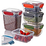Set 5 Cutii Alimente Master cu Capace Colorate inchise Etans