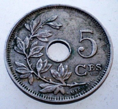 7.352 BELGIA 5 CENTIMES 1928 BELGIQUE foto
