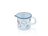 Metalac Cana Emailata Unicorn, Capacitate 0.8 L, Inaltime 10 cm. Rezistenta, pentru cafea, ceai, lapte. Design Copii.