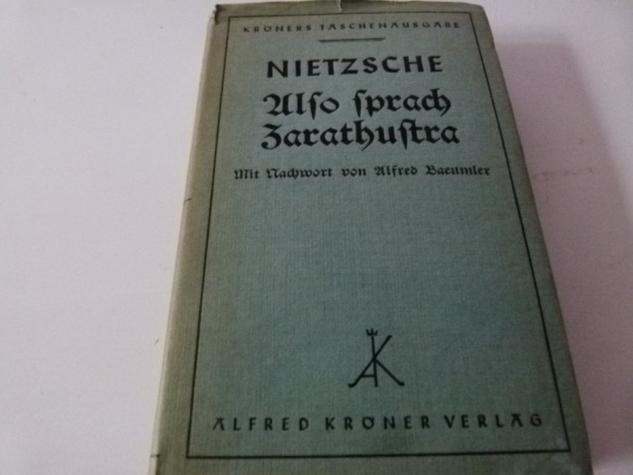 Also sprch Zarathrustra- Nietzsche