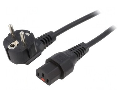 Cablu Alimentare Unghiular 4m Negru CEE 7/7 la IEC C13 foto