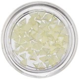 Triunghiuri perlate, galben deschis, pentru decorarea unghiilor, INGINAILS