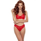 Passion Woman Sets-Denelia Set Tanga + Sutien Roșu