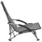 Scaune pliante 2 buc. Material textil gri - 5