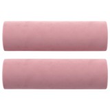 Cumpara ieftin Perne decorative, 2 buc., roz, &Oslash;15x50 cm, catifea