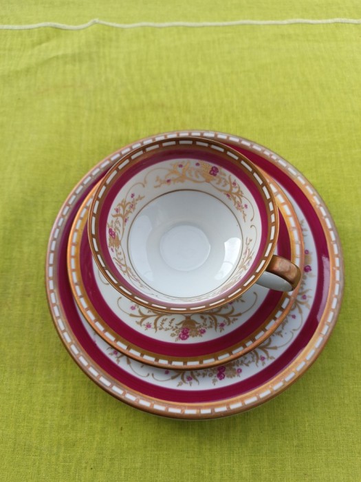 Portelan R fine China made in GDR, frumos set de mic dejun