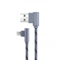 Cablu de date Lightning Awei CL91 90? pentru iPhone 1 m Gri foto