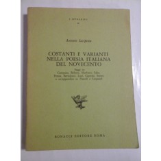 CONSTANTI E VARIANTI NELLA POESIA ITALIANA DEL NOVECENTO - ANTONIO IACOPETTA