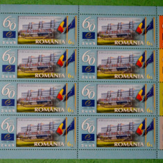 TIMBRE ROMANIA 2009 L.P.1833a A 60 a Aniversare a Cons. Europei MNH**