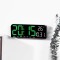 Ceas de masa si de perete, digital, cu lumina led verde, calendar, cronometru, alarma, termometru, functie snooze, 2 moduri de iluminare, dimensiuni 2