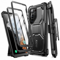 Husa Supcase Iblsn Armorbox si Clema Curea pentru Samsung Galaxy S23 Ultra Negru