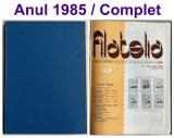 Romania 1985 - Lot 12 reviste filatelice romanesti FILATELIA / An XXXIV complet, colegate in volum cartonat