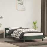 VidaXL Cadru de pat fără saltea, verde &icirc;nchis, 90x200 cm, catifea 347552