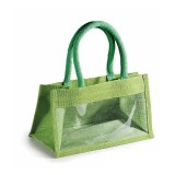 Gentuta cadouri iuta verde cm28x15x15,5H