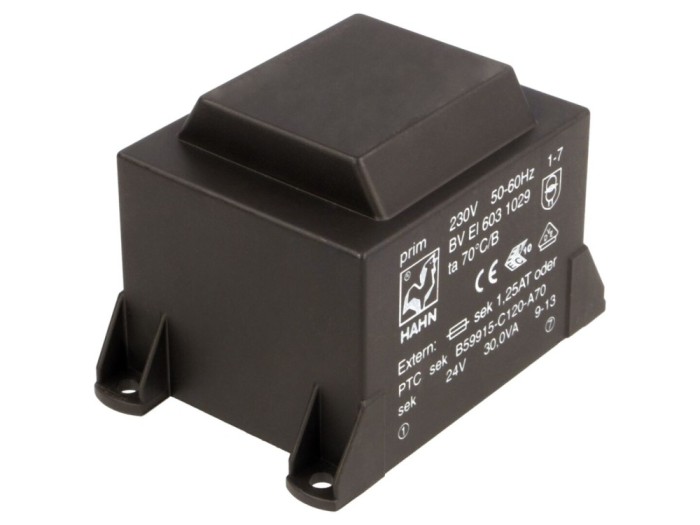 Transformator &icirc;ncapsulat 30VA 24V PCB
