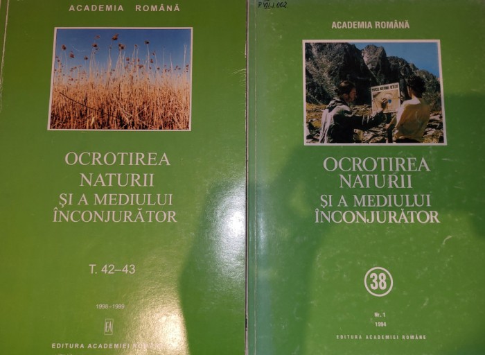 Ocrotirea naturii si a mediului inconjurator 2 vol (1994, 1999, Academia Romana)