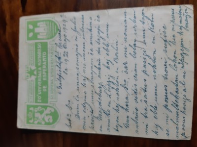 Carte postala Congresul Mondial limba Esperanto 1928 Antwerp foto
