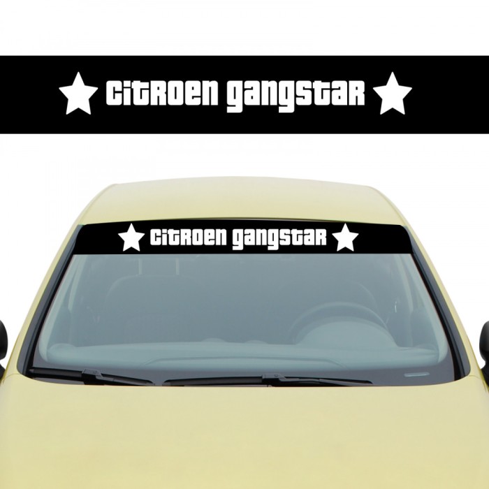 Sticker Parasolar Citroen Gangstar , Autocolant Parbriz pentru Tuning Citroen